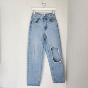 BDG Urban Outfitters Baggy Jeans High Rise Baggy Light Wash Distressed Jeans 26